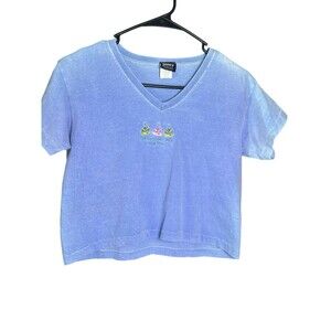 1990s Women's Vintage Alexandria Bay USA America Crop Top Shirt Women Small‎
